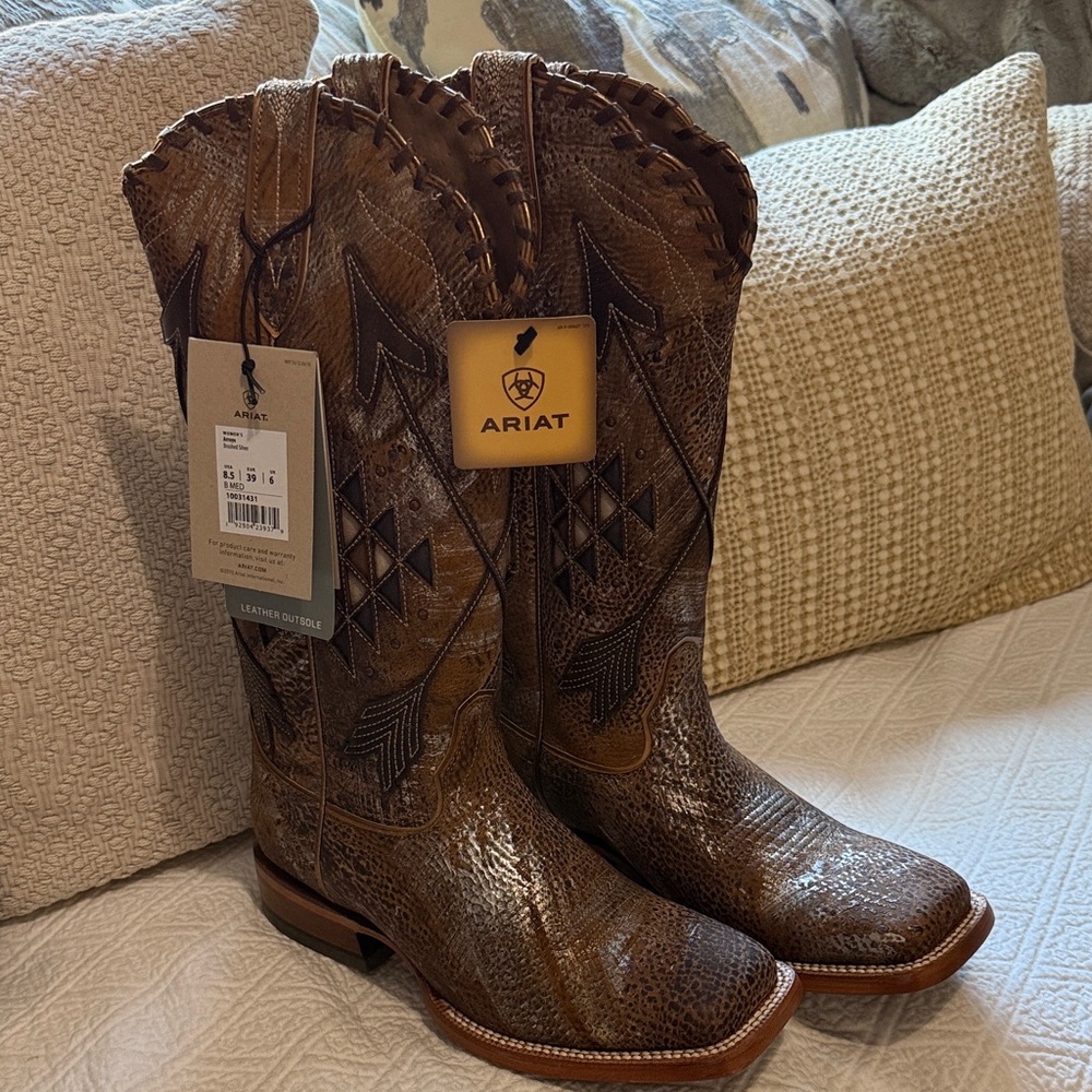 Ariat Brown Leather Cowboy Boots
